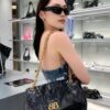 Balenciaga Monaco Puff Black and Silver with Box