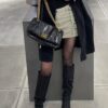 Balenciaga Monaco Puff Black and Silver with Box