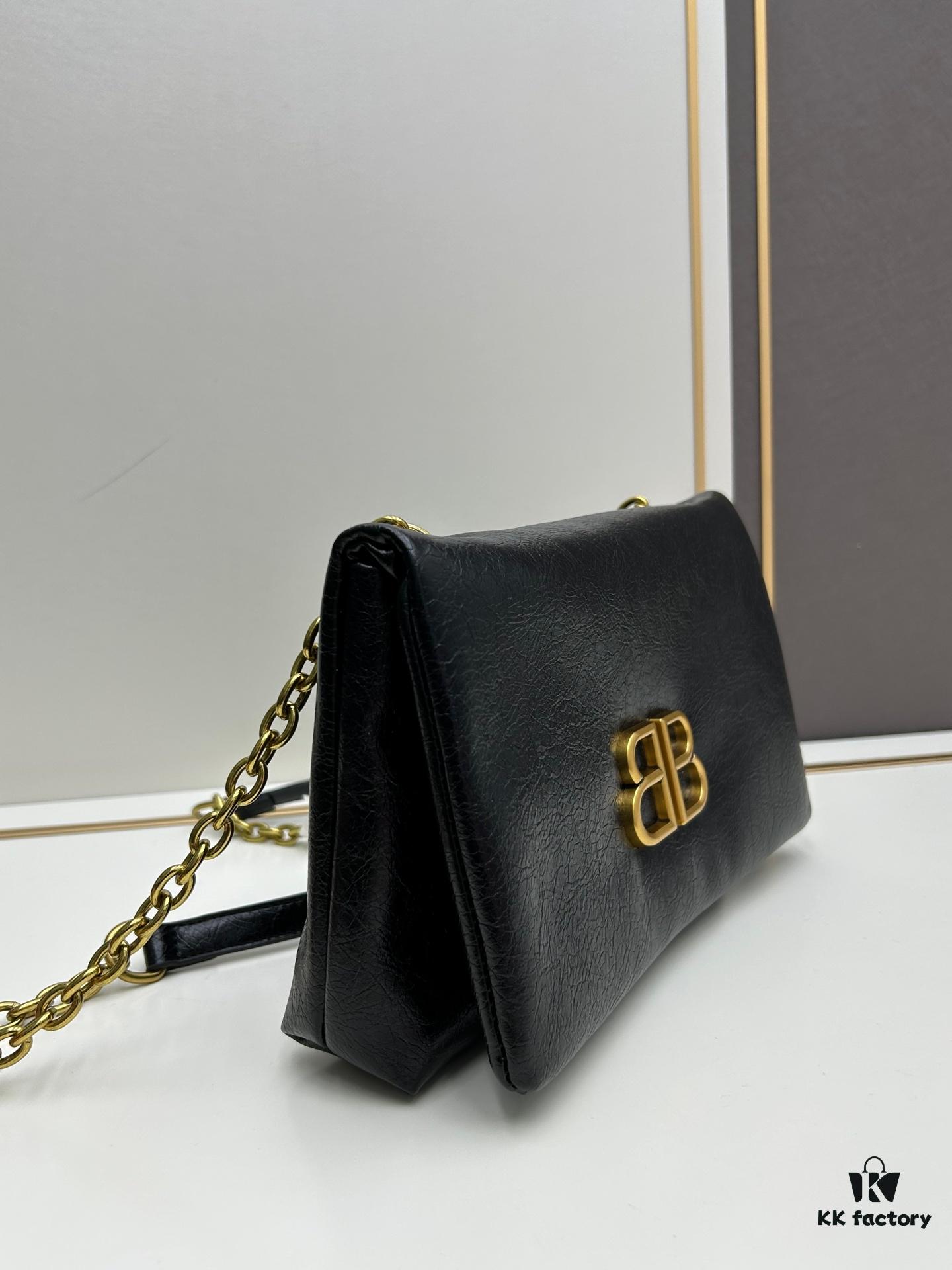 Balenciaga Monaco Puff Black and Silver with Box