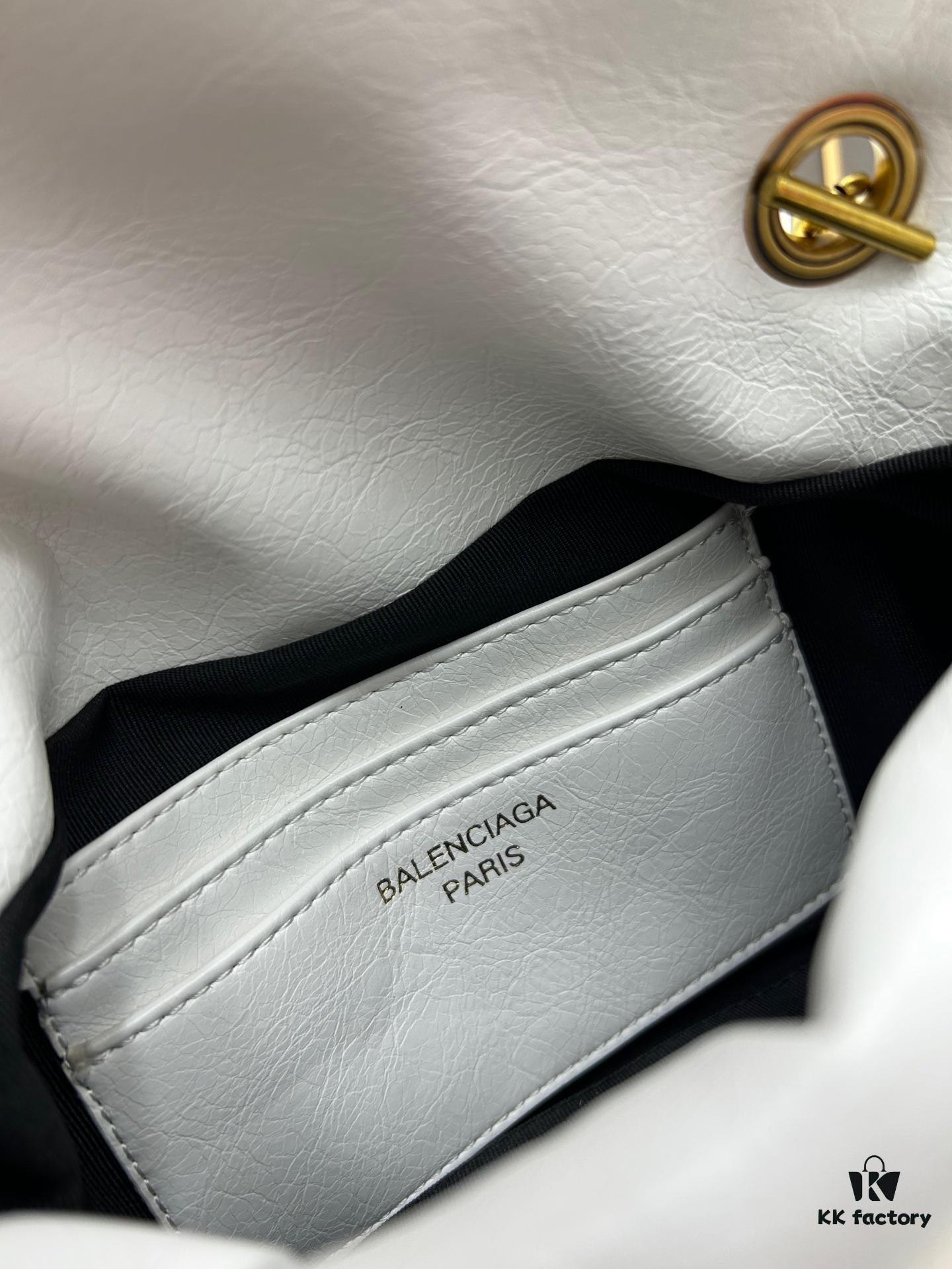 6930db726e68136f4d9b1b34 Balenciaga Monaco Puff Black and Silver Bag with Box