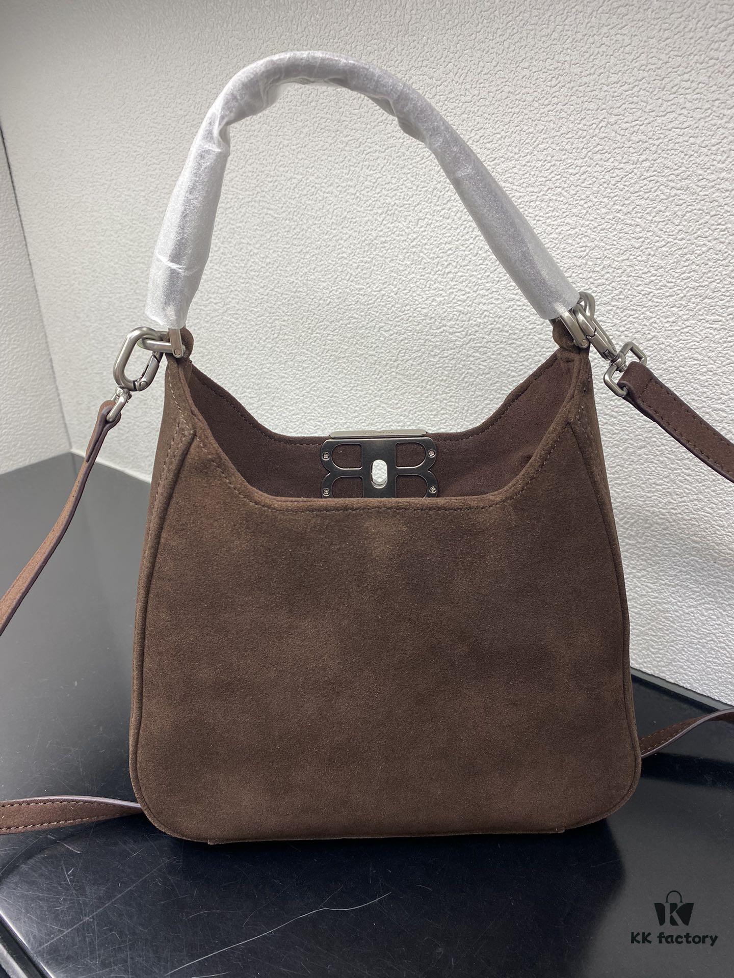 6930db926e68136f4d9b1b59 Balenciaga Suede Hobo Bag, Small 5058, Fall/Winter Style, Highly Popular In-Store Must-Have