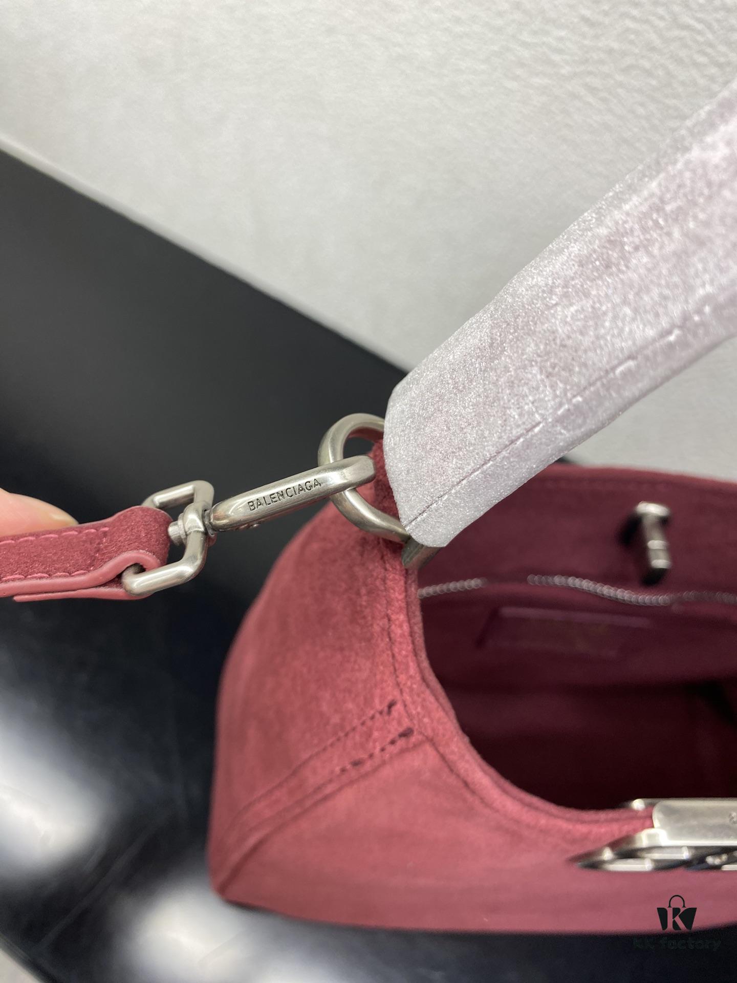 6930db9f6e68136f4d9b1b6a Balenciaga Suede Hobo Bag, Small 5058, Fall/Winter Style, Highly Popular In-Store Must-Have