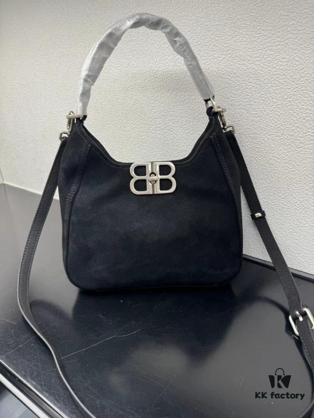 6930dba06e68136f4d9b1b6c Balenciaga Saffiano Hobo Bag, Small 5058, Fall/Winter Style, Highly Popular In-Store Must-Have