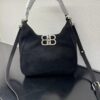 6930dba06e68136f4d9b1b6c Balenciaga Saffiano Hobo Bag, Small 5058, Fall/Winter Style, Highly Popular In-Store Must-Have