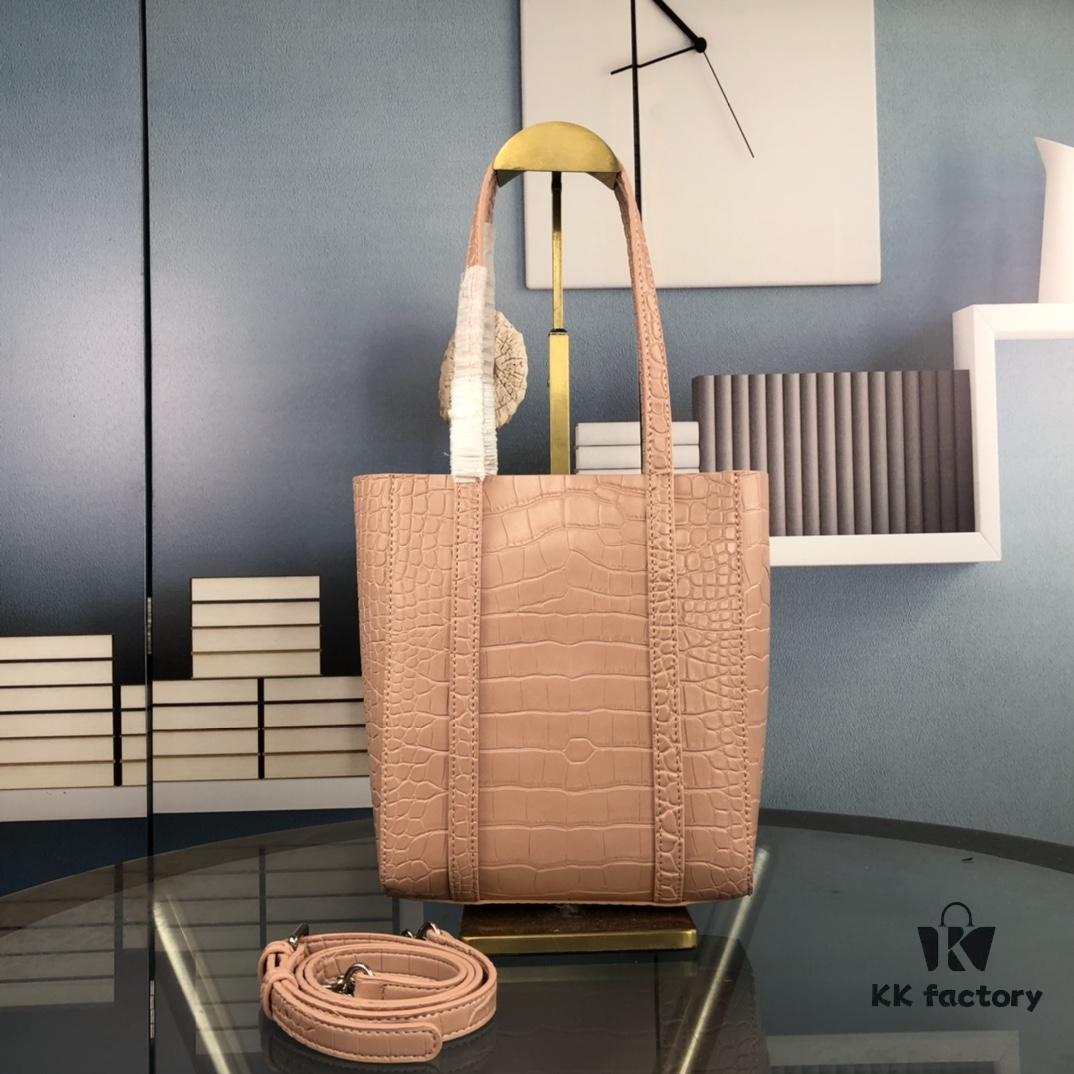 6930dc1d6e68136f4d9b1c31 New Arrival Balenciaga B. Everyday Tote Bag - Crocodile Texture, Italian Imported Calfskin, Stylish and Practical Crossbody Handbag