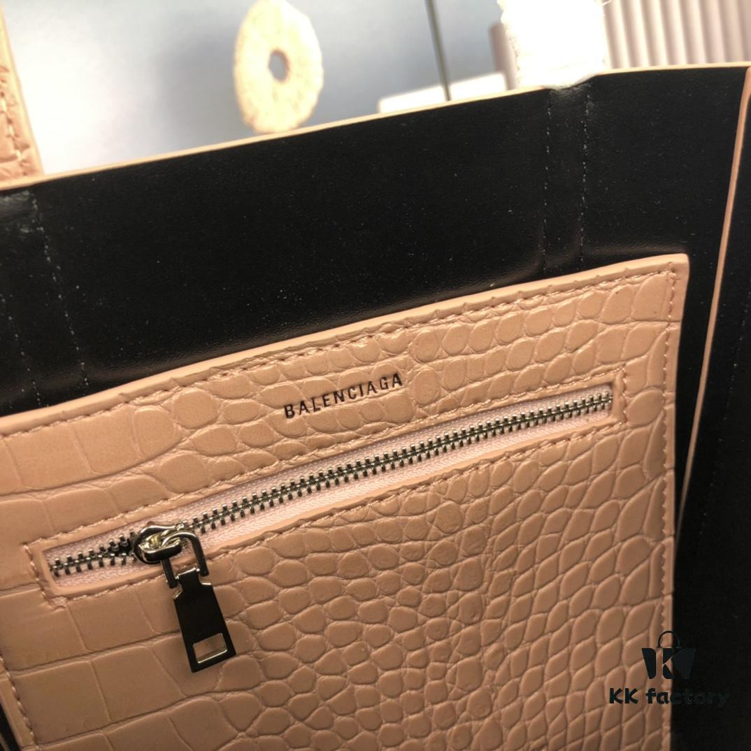 6930dc206e68136f4d9b1c36 New Arrival Balenciaga B. Everyday Tote Bag - Crocodile Texture, Italian Imported Calfskin, Stylish and Practical Crossbody Handbag