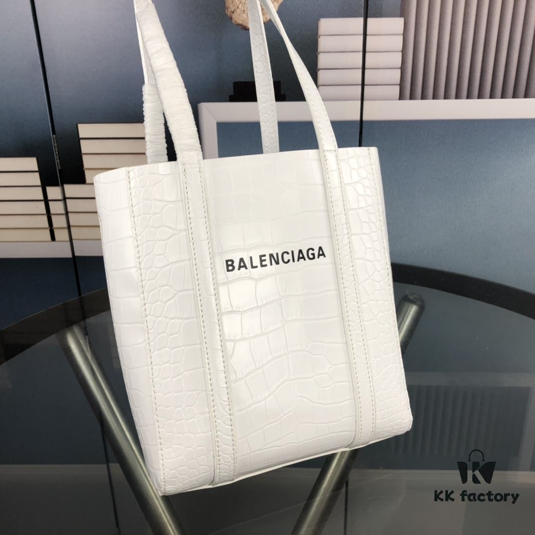 6930dc296e68136f4d9b1c41 New Balenciaga B. Everyday Tote Bag in Crocodile Print - Italian Imported Calfskin, Stylish and Practical Crossbody Handbag