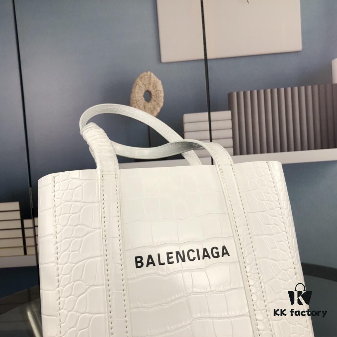 6930dc296e68136f4d9b1c42 New Balenciaga B. Everyday Tote Bag in Crocodile Print - Italian Imported Calfskin, Stylish and Practical Crossbody Handbag