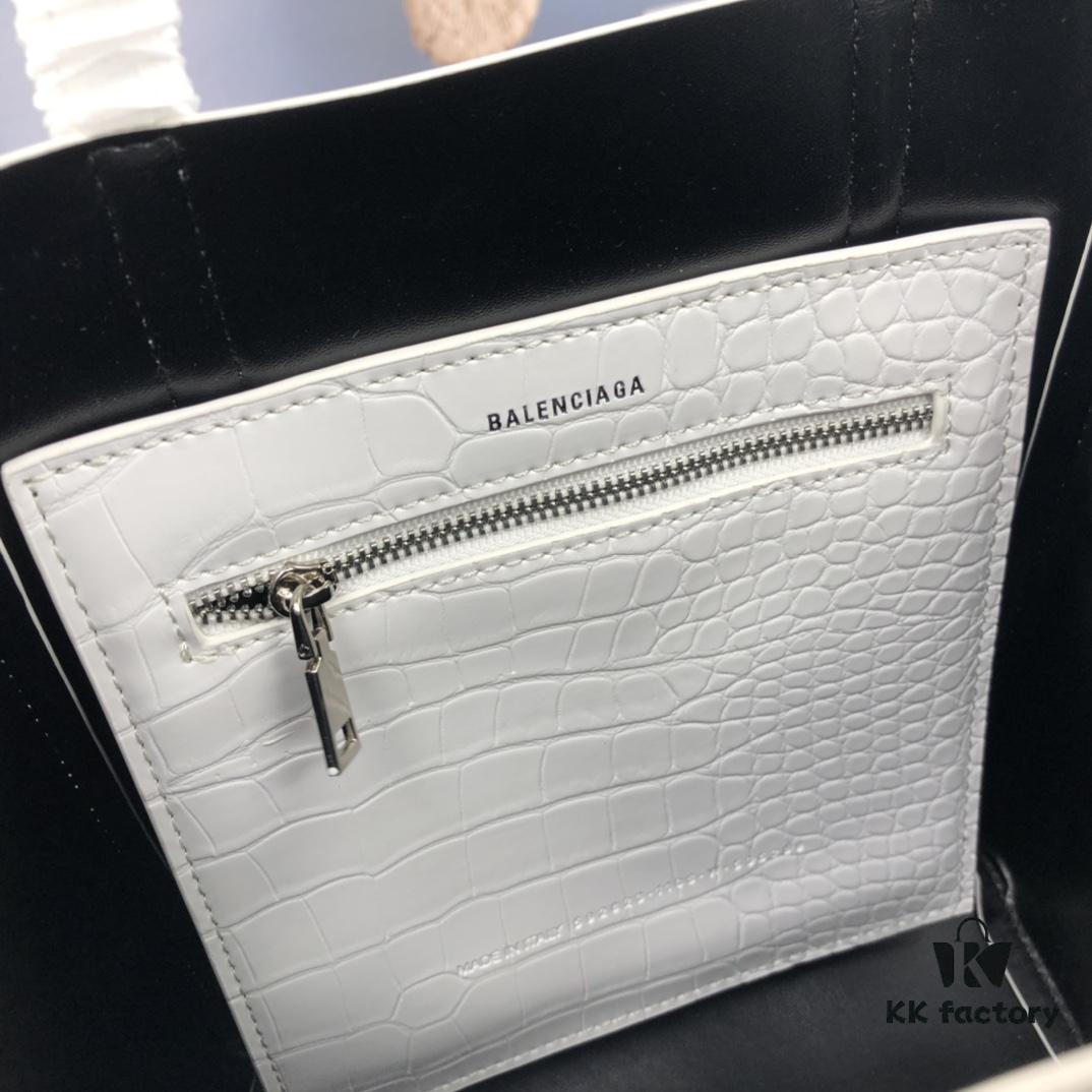 6930dc2c6e68136f4d9b1c48 New Balenciaga B. Everyday Tote Bag in Crocodile Print - Italian Imported Calfskin, Stylish and Practical Crossbody Handbag