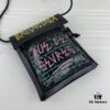 New BALEZIA Leather Rope Crossbody Bag Graffiti Phone Bag