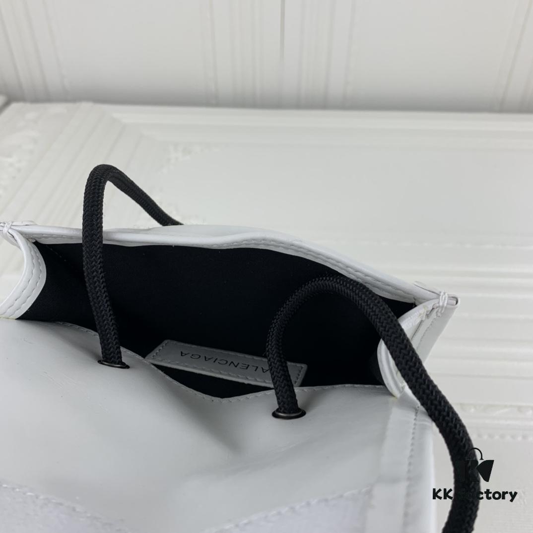 6930dc366e68136f4d9b1c56 New BALENCIAGA Leather Strap Crossbody Bag Graffiti Phone Pouch
