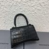 6930dd026e68136f4d9b1d4a Balenciaga Hourglass Bag with Crocodile Texture and Black Buckle - Must-Have for Fashion Enthusiasts