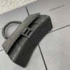 6930dd036e68136f4d9b1d4c Balenciaga Hourglass Bag with Crocodile Texture and Black Buckle - Must-Have for Fashion Enthusiasts