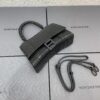 6930dd126e68136f4d9b1d5d Balenciaga Hourglass Bag with Crocodile Texture and Black Buckle - Must-Have for Fashion Enthusiasts