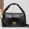 Large Crocodile-Embossed Balenciaga Monaco Bag