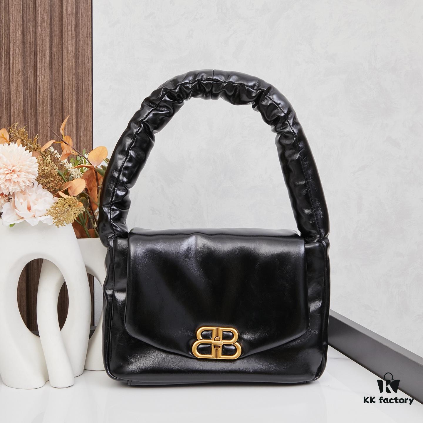 6930dd556e68136f4d9b1db6 Balenciaga Monaco Small Shoulder Bag in Plain Weave - New Plump Design