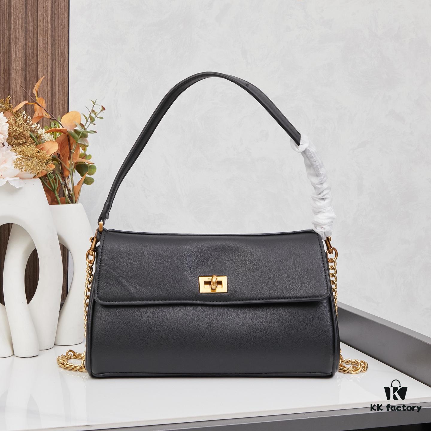 6930ddee6e68136f4d9b1e8d New Arrival BALENCIAGA Rodeo Nano Chain Bag in Calfskin - Black 6004