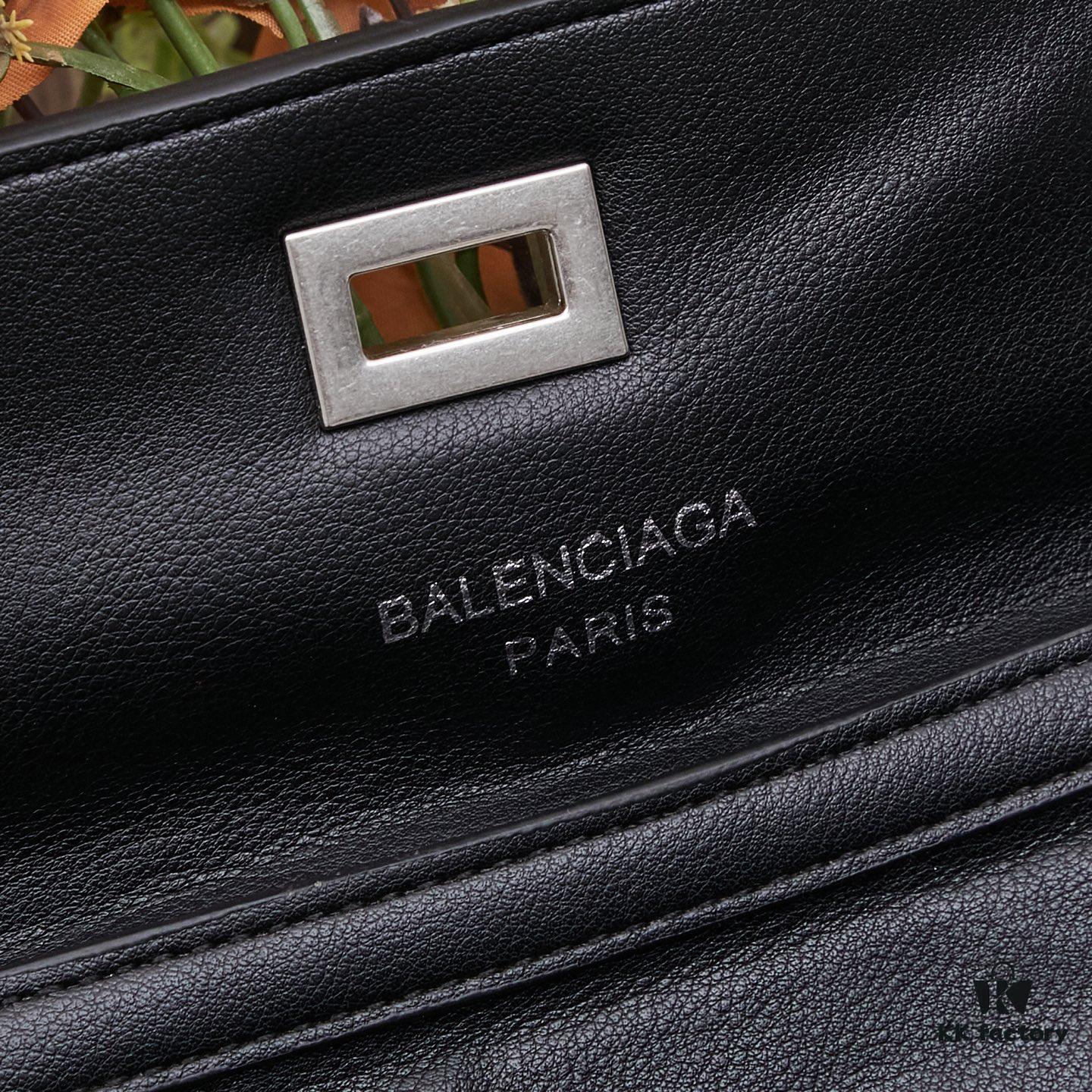 6930de046e68136f4d9b1ea6 New Arrival BALENCIAGA Rodeo Nano Chain Bag in Black Calfskin with Box
