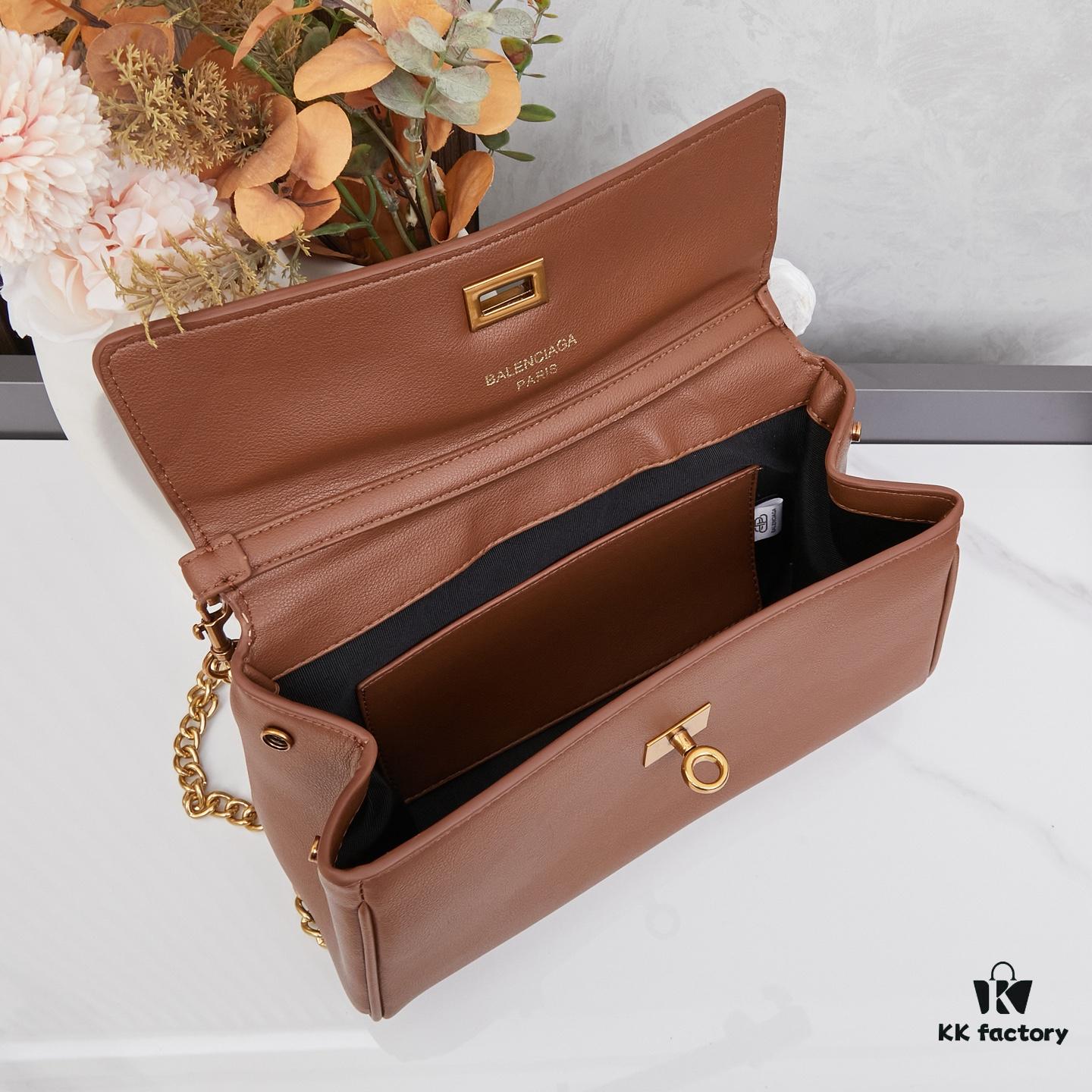 6930de0a6e68136f4d9b1eac New Arrival Balenciaga Rodeo Nano Chain Bag with Box - Calfskin Version, Black