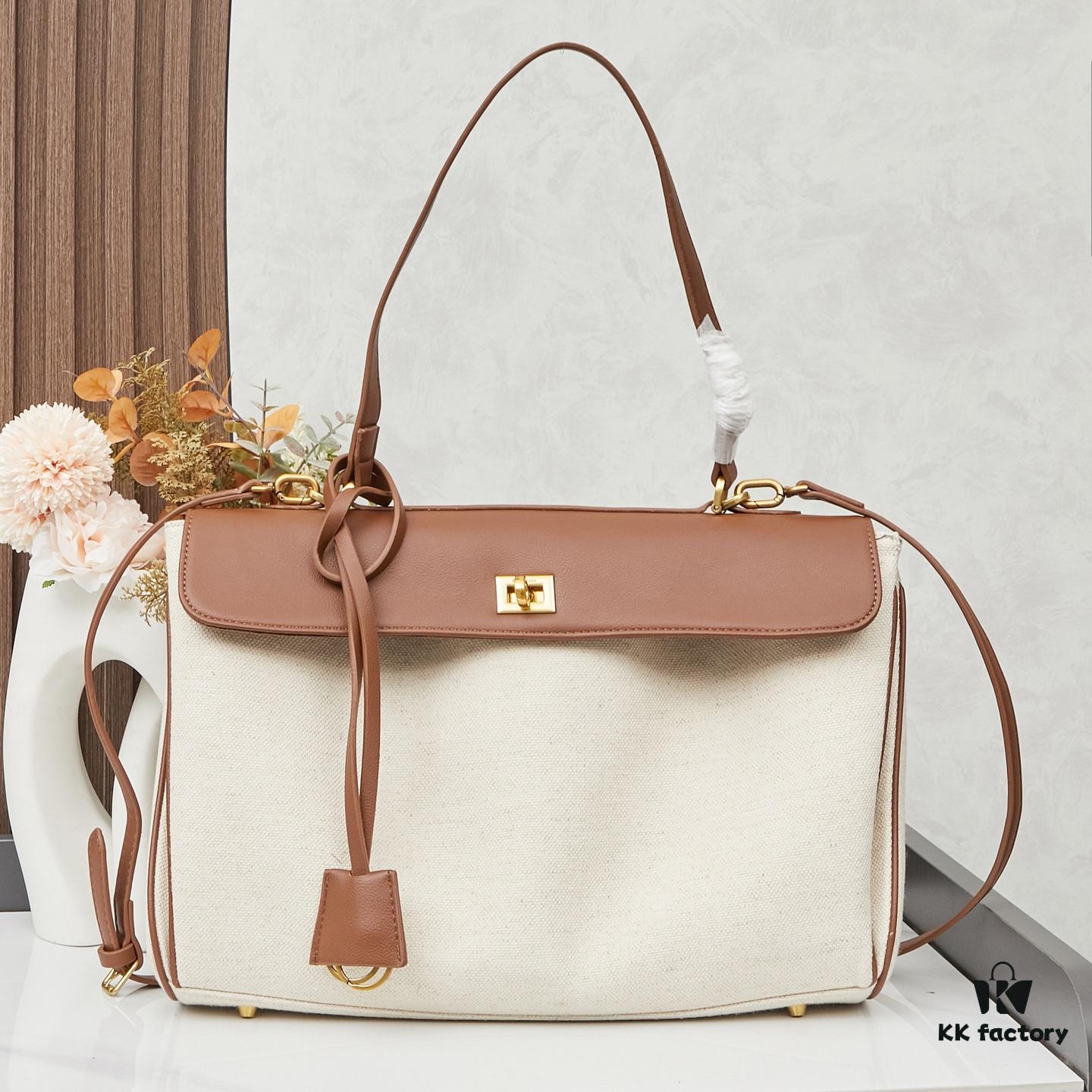 6930de6f6e68136f4d9b1f0c Large Fabric and Leather Bag with Box BALENCIAGA Paris Fashion! RODEO Series – Latest Handbag and Crossbody Bag