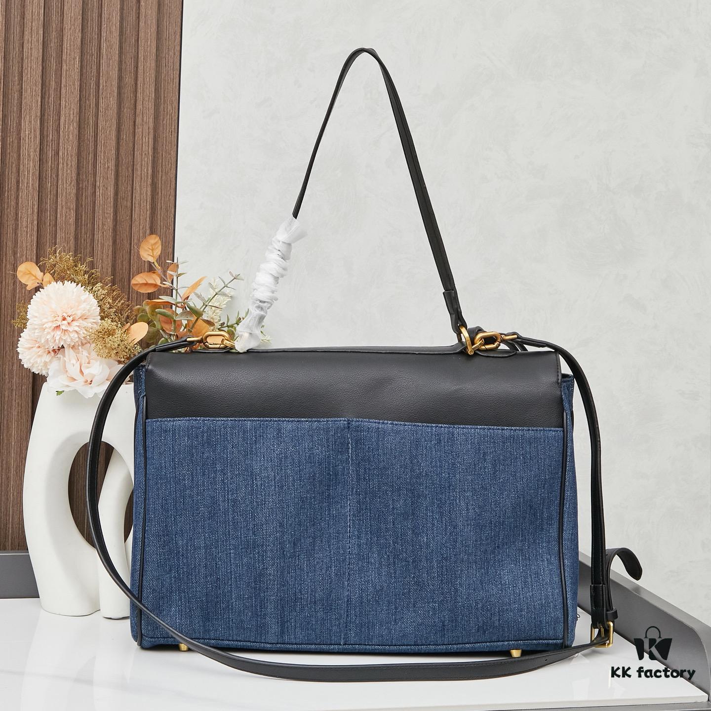 6930de856e68136f4d9b1f1f Large Fabric and Leather Bag with Box BALENCIAGA Paris! RODEO Series – Latest Model Handbag Crossbody Bag