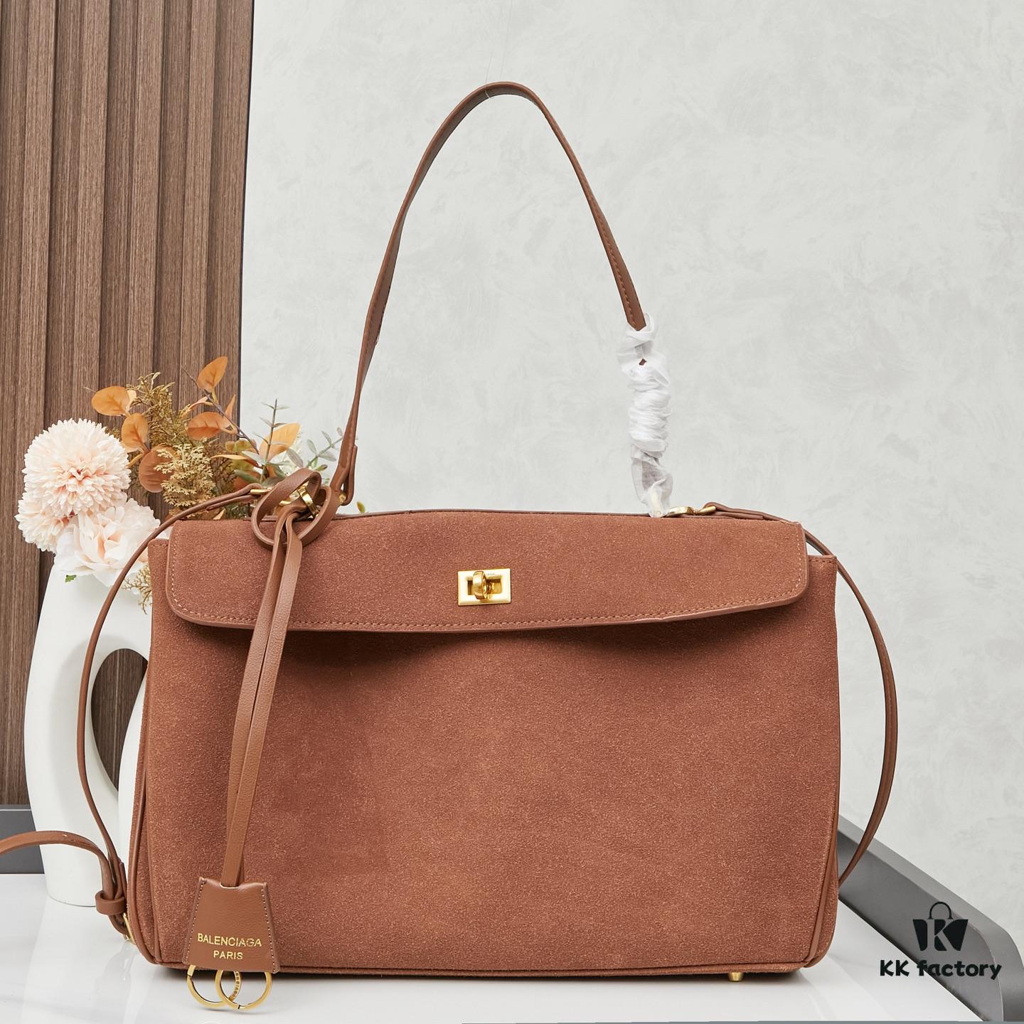 6930de8d6e68136f4d9b1f26 Large Matte Black BALENCIAGA Rodeo Bag with Box – Latest Model, Italian Smooth Calfskin Leather, Detachable Strap, Gold-Tone Hardware
