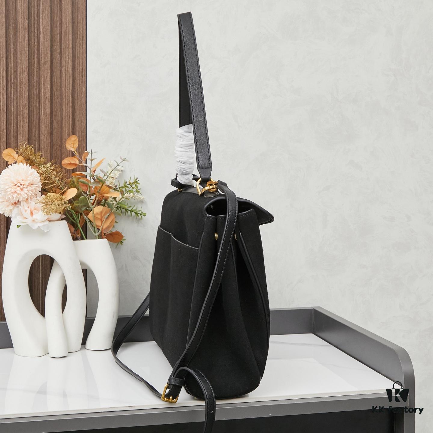 6930de996e68136f4d9b1f32 Large Matte Black BALENCIAGA Paris Fashion Rodeo Series Handbag & Crossbody Bag with Box
