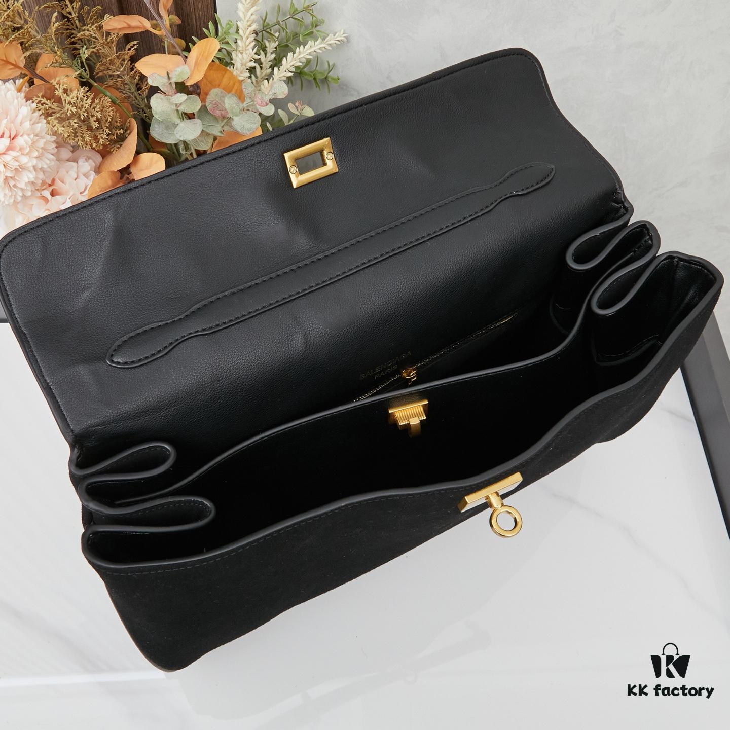 6930dea06e68136f4d9b1f39 Large Matte Black BALENCIAGA Paris Fashion Rodeo Series Handbag & Crossbody Bag with Box