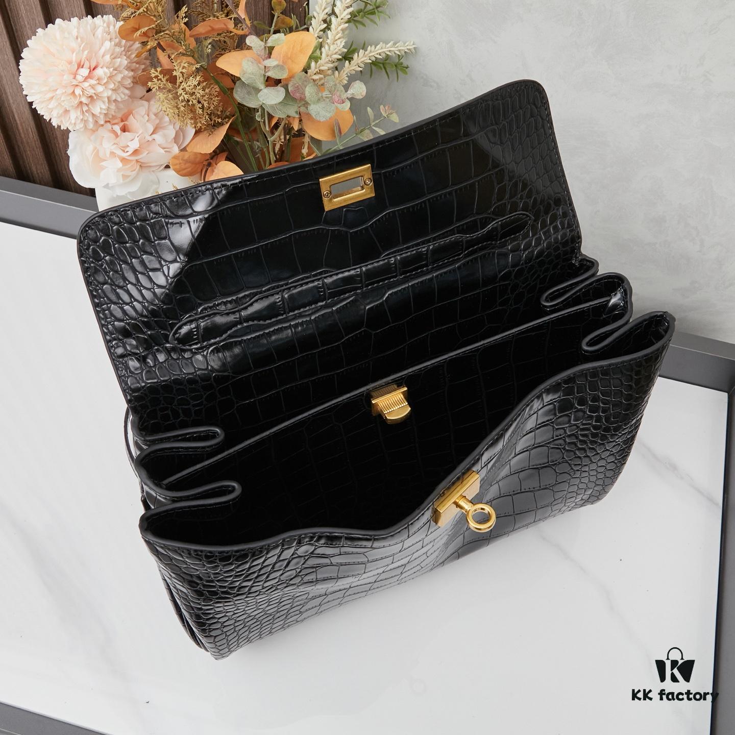 6930deab6e68136f4d9b1f48 Mini Crocodile Embossed BALENCIAGA Paris! RODEO Series Handbag Crossbody Bag