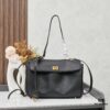 6930deaf6e68136f4d9b1f4b Small Rodeo Bag in Smooth Black Calfskin with Box | BALENCIAGA Paris