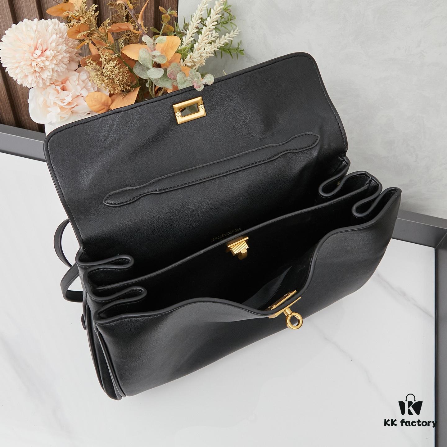 6930deb66e68136f4d9b1f54 Small Rodeo Bag in Smooth Black Calfskin with Box | BALENCIAGA Paris