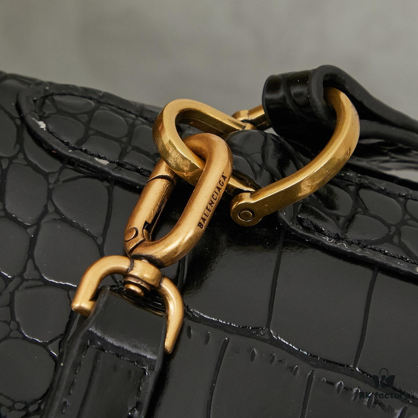 6930decc6e68136f4d9b1f70 Mini Crocodile Embossed BALENCIAGA Paris! RODEO Series Handbag Crossbody Bag