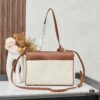 6930ded56e68136f4d9b1f7a Small Fabric and Leather BALENCIAGA Paris Fashion! RODEO Series Handbag Crossbody Bag