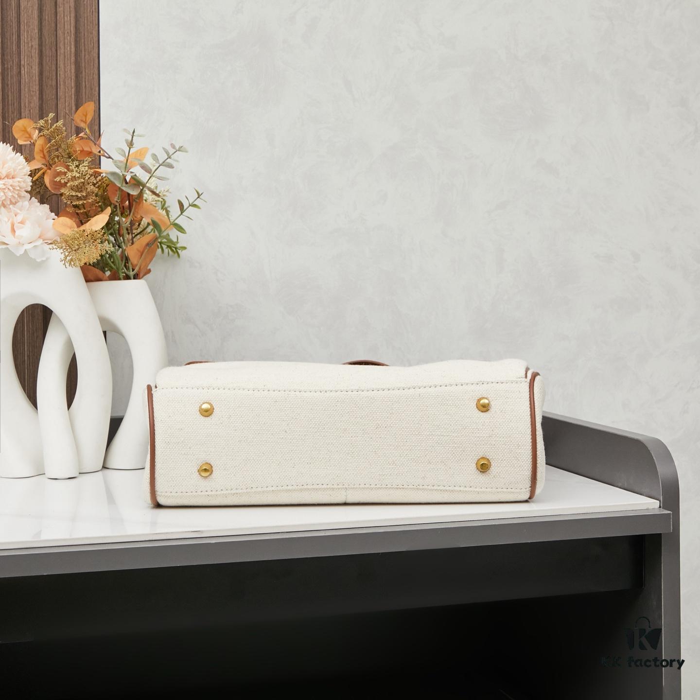 6930ded66e68136f4d9b1f7b Small Fabric and Leather BALENCIAGA Paris Fashion! RODEO Series Handbag Crossbody Bag