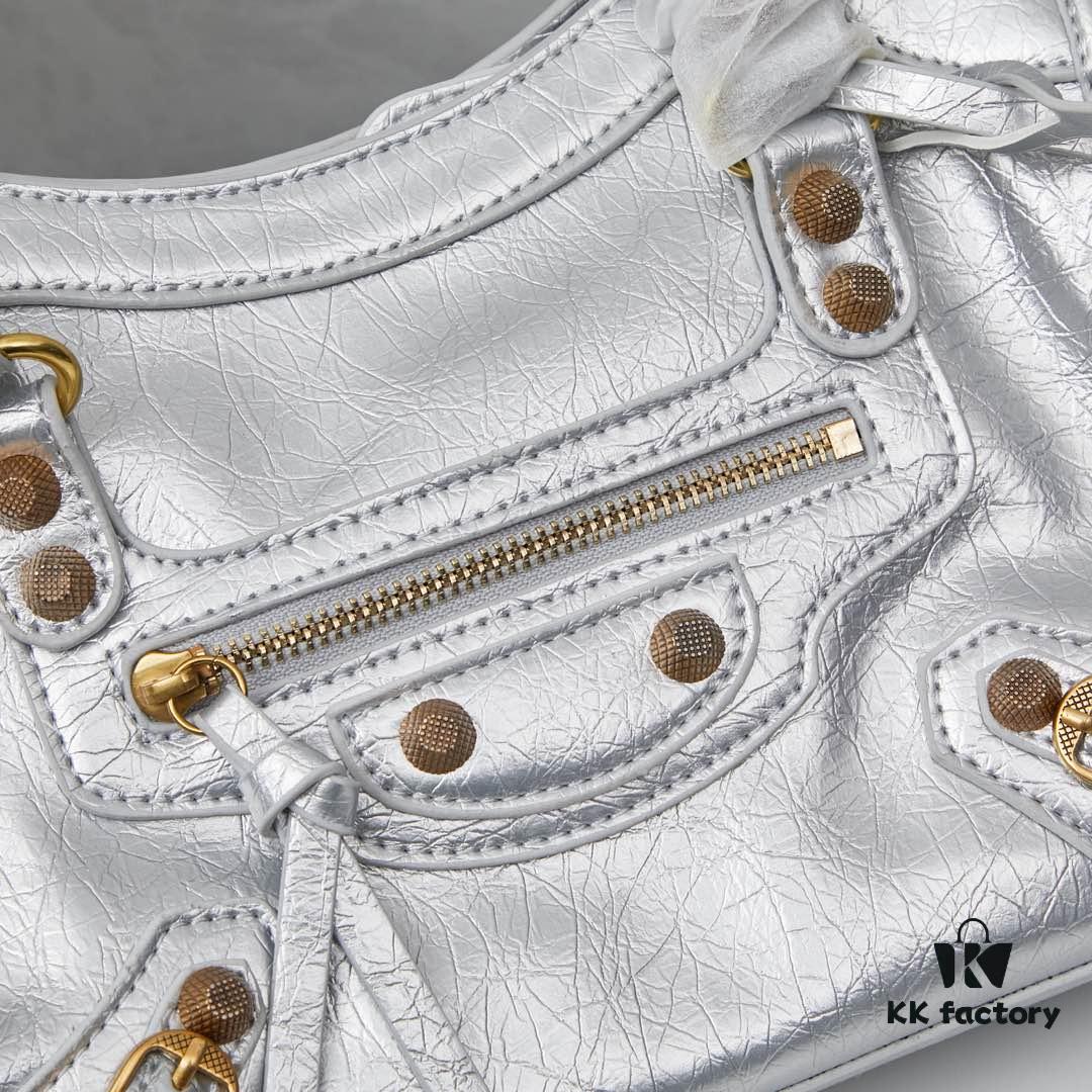 6930df1a6e68136f4d9b1fcc Small Gancini Parisian Balenciaga Motorcycle Bag with Box