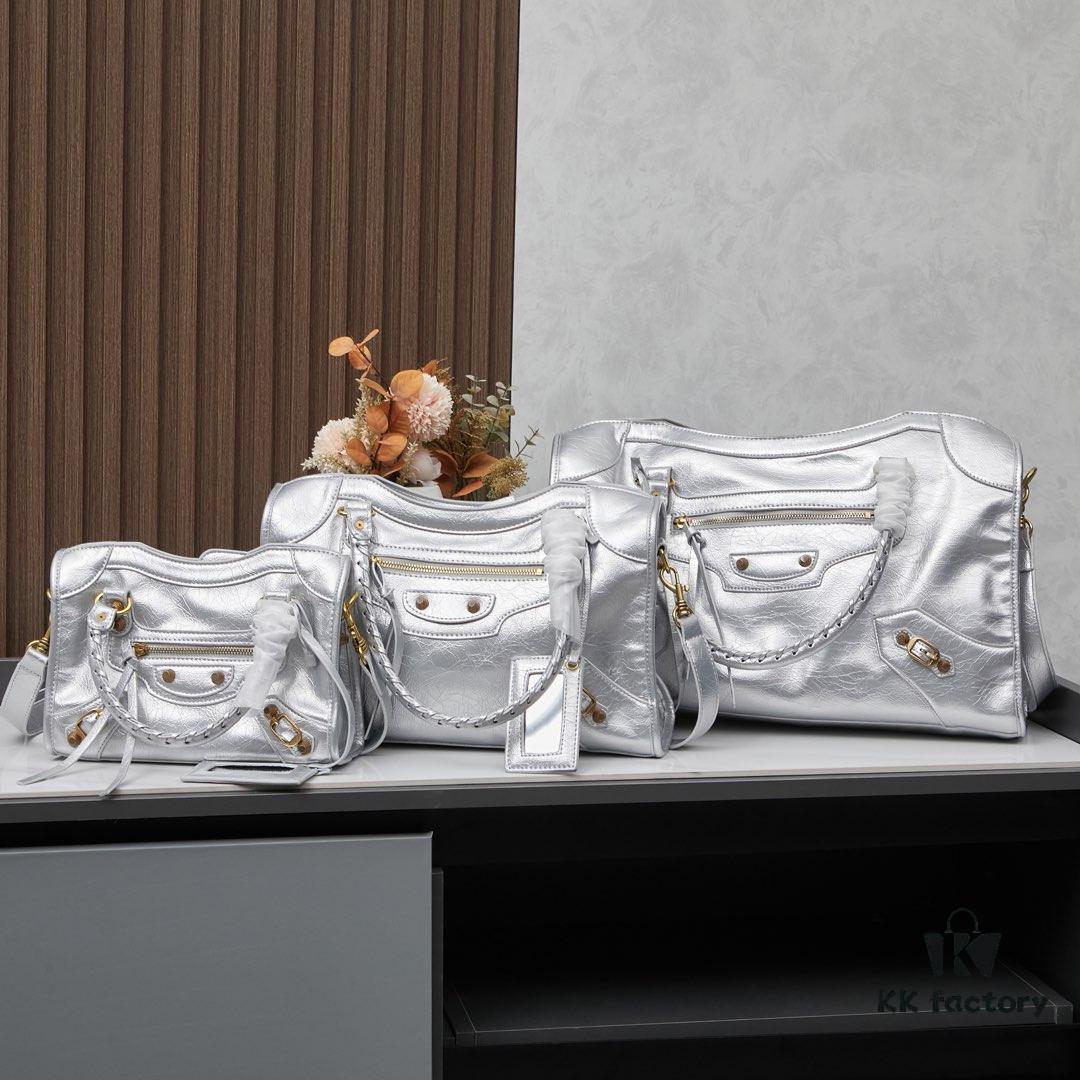 6930df1d6e68136f4d9b1fd3 Small Gancini Parisian Balenciaga Motorcycle Bag with Box