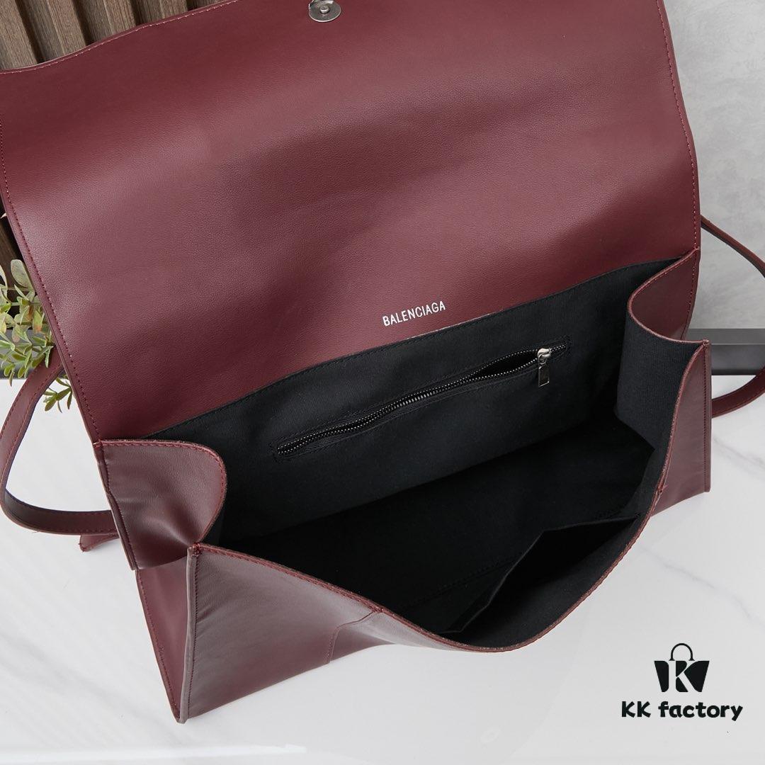 6930df3f6e68136f4d9b2008 Large Silver Buckle Bag (with Box) Balenciaga Latest Long Handle Hourglass Tote