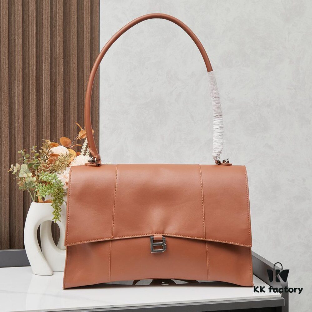 6930df3f6e68136f4d9b2009 Large Silver Buckle (With Box) Balenciaga Latest Long Handle Hourglass Bag