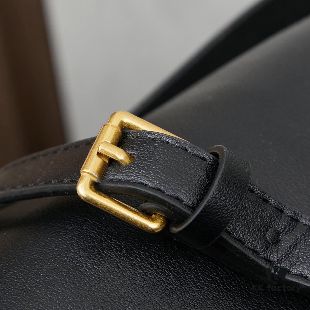 6930df496e68136f4d9b2017 Large Gold Buckle Bag (with Box) Balenciaga Latest Long Handle Hourglass Tote