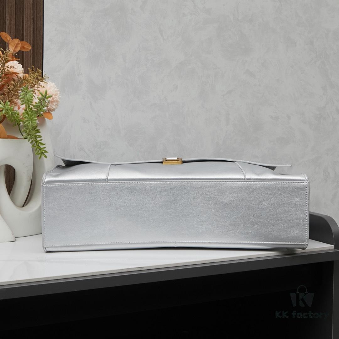6930df4c6e68136f4d9b201d Large Golden Buckle Bag (with Box) Balenciaga Latest Long Handle Hourglass Bag