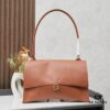 6930df506e68136f4d9b2022 Large Gold Buckle Bag (with Box) Balenciaga Latest Long Handle Hourglass Tote