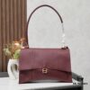 6930df556e68136f4d9b202a Large Gold Buckle Balenciaga Hourglass Tote Bag (with Box)