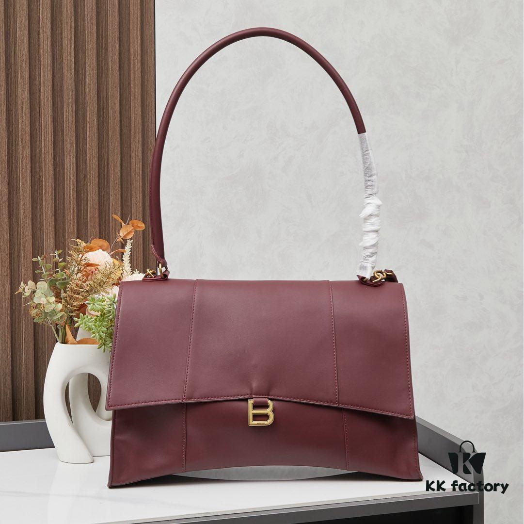 6930df556e68136f4d9b202a Large Gold Buckle Balenciaga Hourglass Tote Bag (with Box)