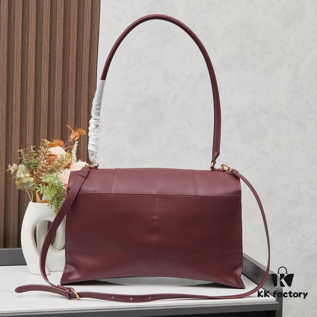 6930df566e68136f4d9b202f Large Gold Buckle Balenciaga Hourglass Tote Bag (with Box)