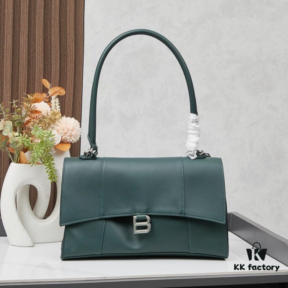 6930df6c6e68136f4d9b2050 Medium Silver Buckle Bag 💰 (With Box) Balenciaga Latest Long Handle Hourglass Tote