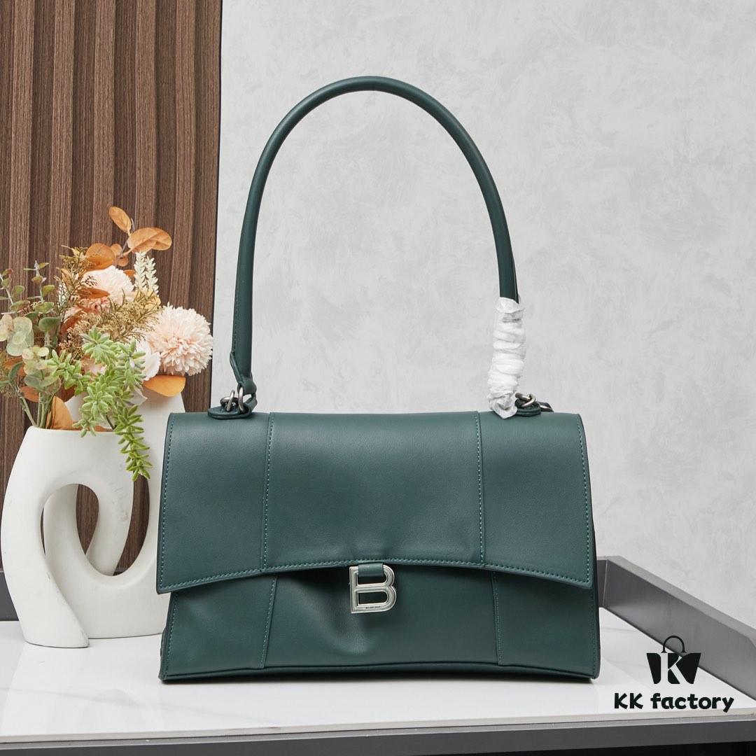 6930df6c6e68136f4d9b2050 Medium Silver Buckle Bag (with Box) Balenciaga Latest Long Handle Hourglass Tote
