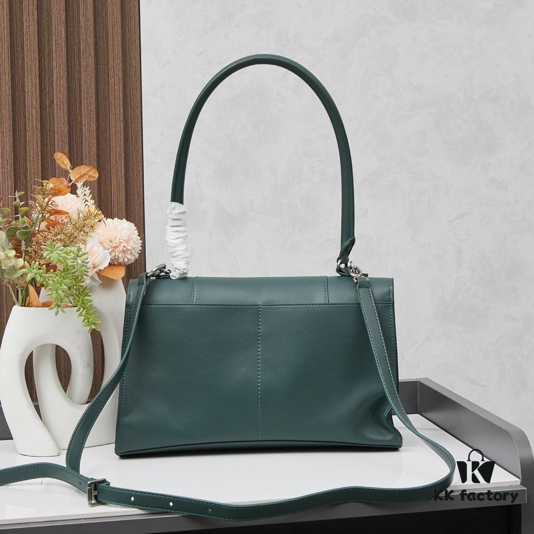 6930df6d6e68136f4d9b2051 Medium Silver Buckle Bag (with Box) Balenciaga Latest Long Handle Hourglass Tote