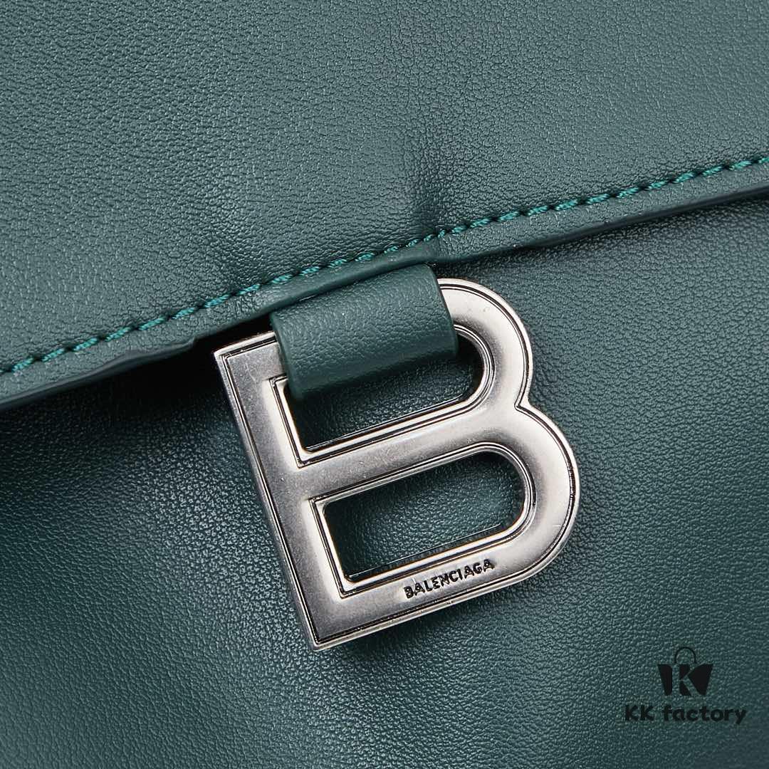 6930df6d6e68136f4d9b2054 Medium Silver Buckle Bag (with Box) Balenciaga Latest Long Handle Hourglass Tote