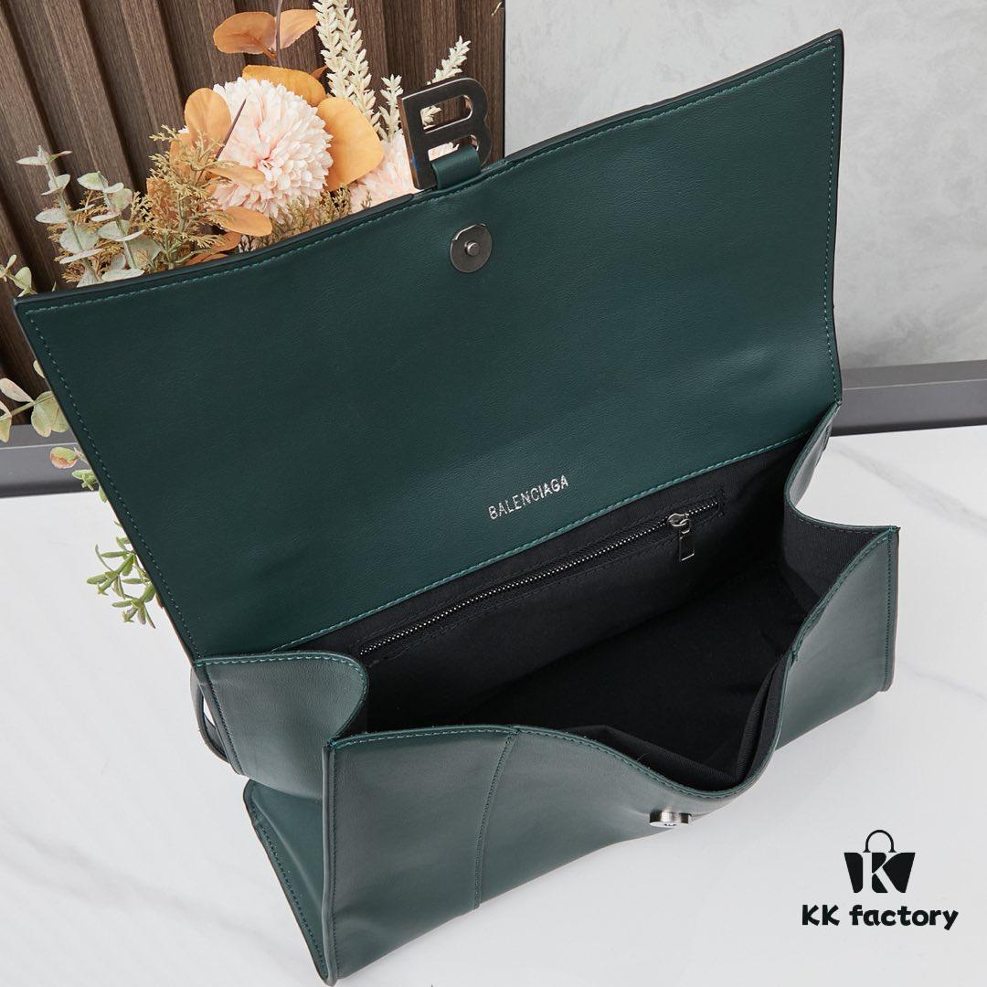 6930df726e68136f4d9b205a Medium Silver Buckle Bag (with Box) Balenciaga Latest Long Handle Hourglass Tote