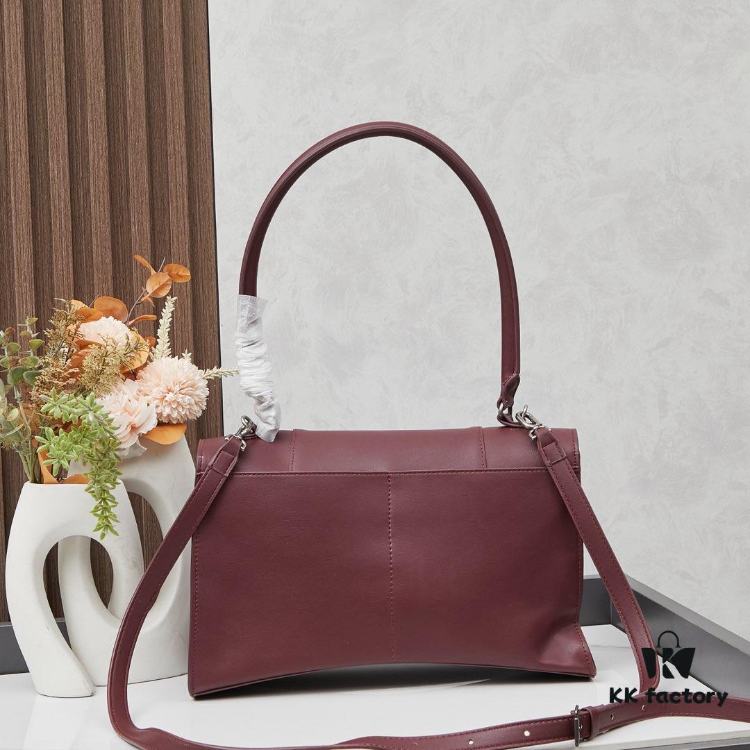 6930df726e68136f4d9b205b Medium Silver Buckle Bag (with Box) Balenciaga Latest Long Handle Hourglass Bag